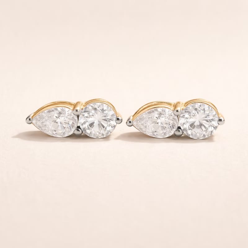 Twin Marquise Glow Studs