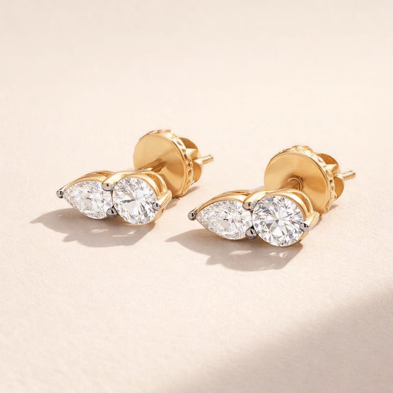 Twin Marquise Glow Studs
