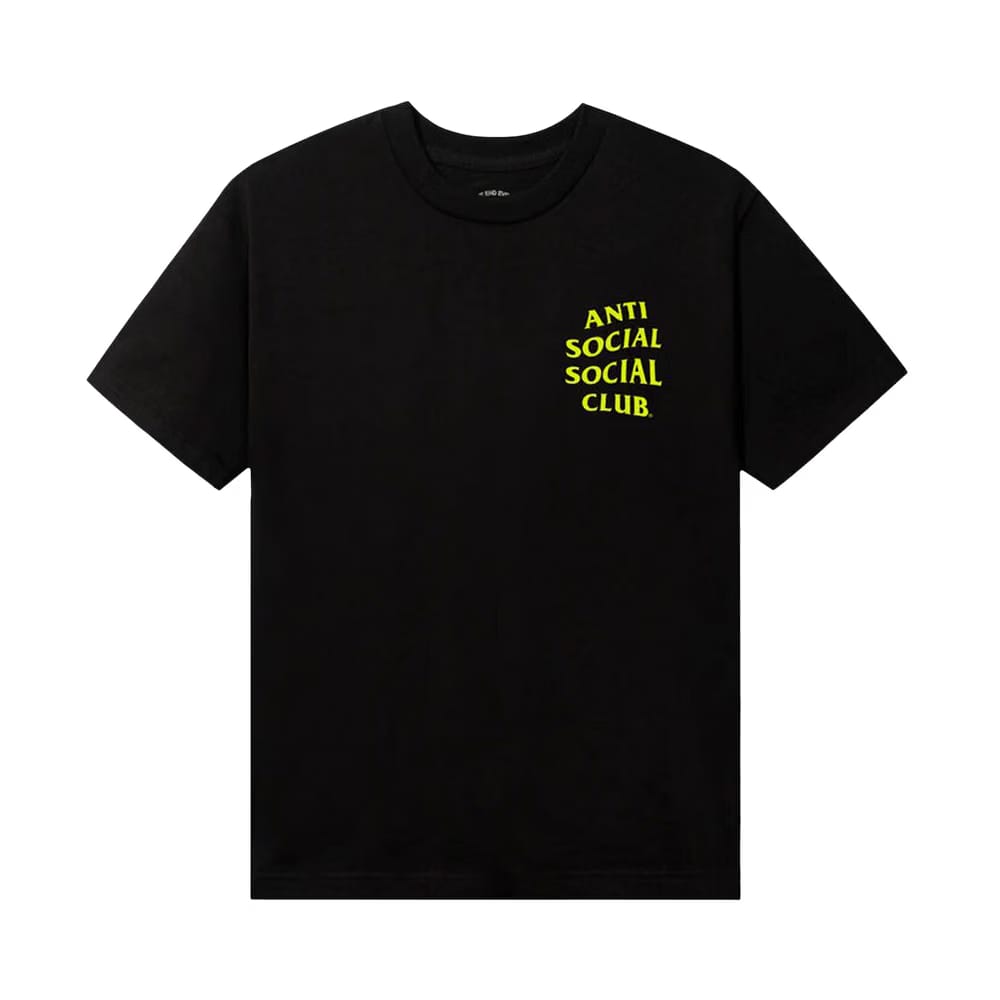 Anti Social Social Club Yellow Banded T-Shirt Black