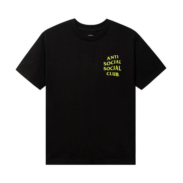 Anti Social Social Club Yellow Banded T-Shirt Black