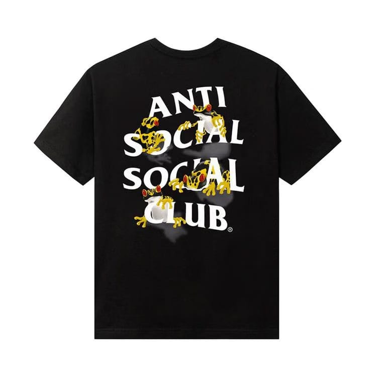 Anti Social Social Club Yellow Banded T-Shirt Black
