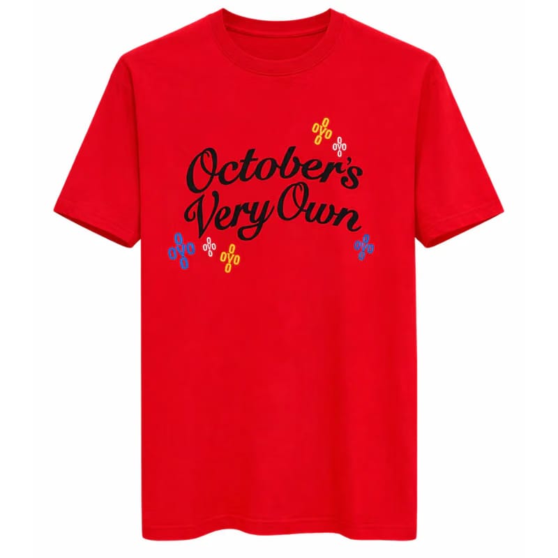 OVO POMPOM SCRIPT T-Shirt RED