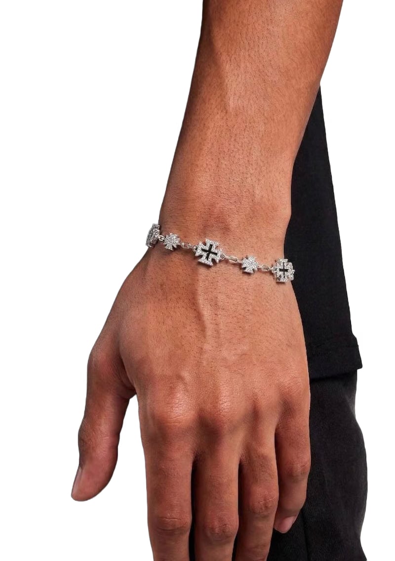 Black Enamel Micro Motif Rolo Bracelet - 6mm