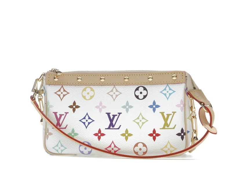 Louis Vuitton x Takashi Murakami Pochette Accessoires White Multicolored