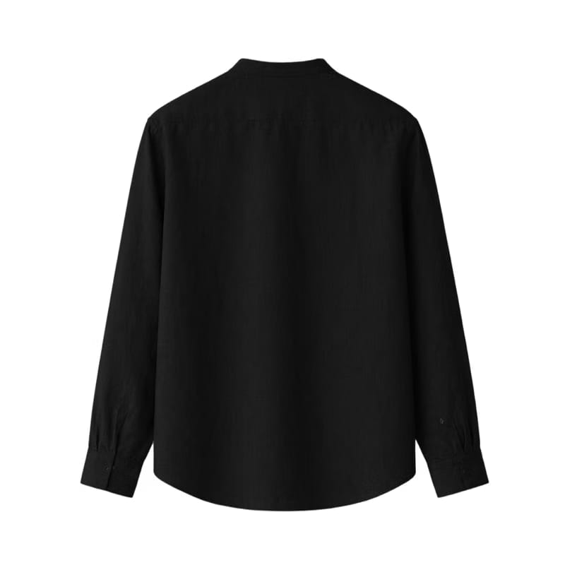 Viremont Premium Linen Shirt - Obsidian Black