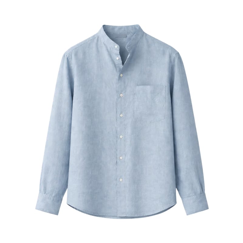 Viremont Premium Linen Shirt - Sky Mist