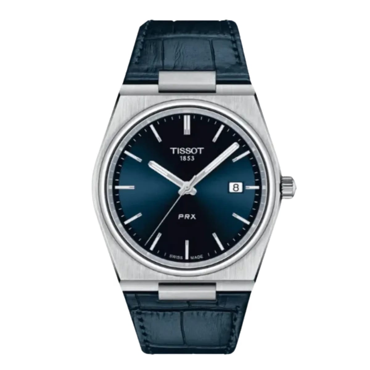 Tissot PRX Quartz Blue Dial Analog Leather Watch