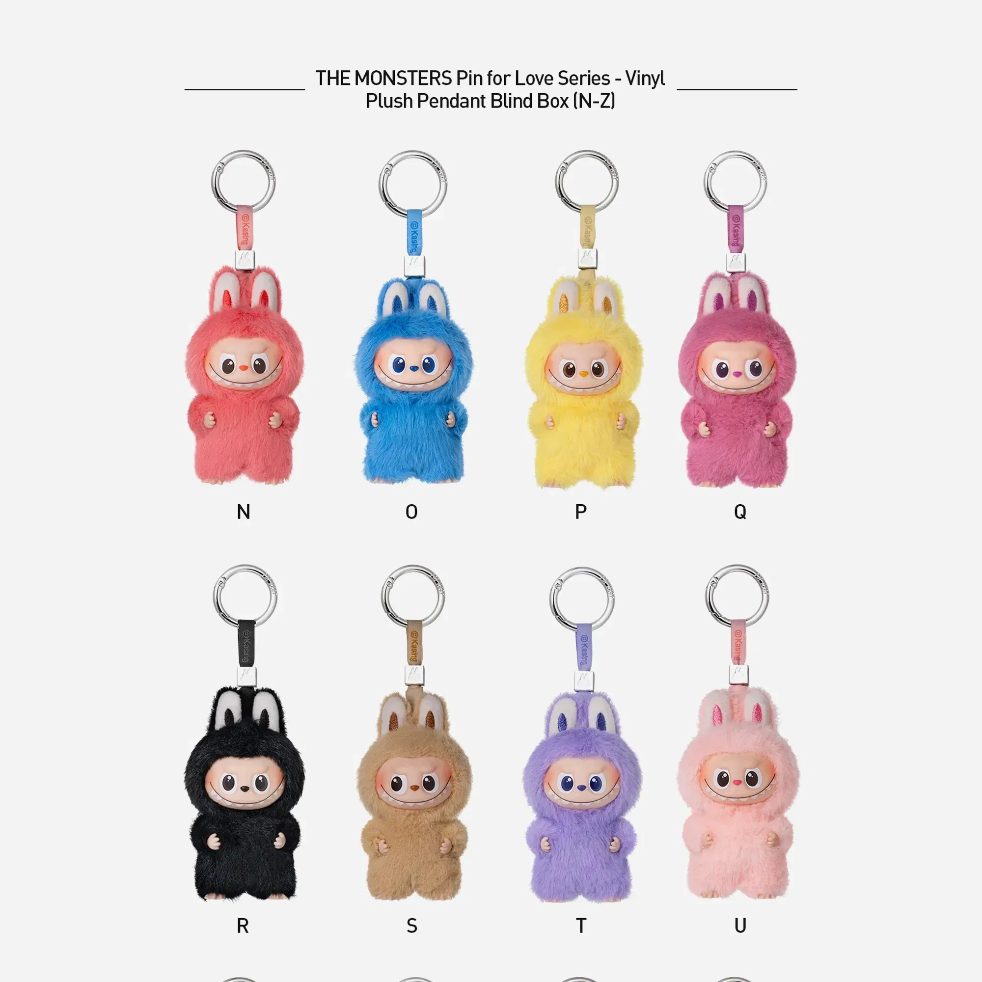 Pop Mart Labubu The Monsters Pin for Love Series Vinyl Plush Pendant (N-Z)(PACK OF 1)