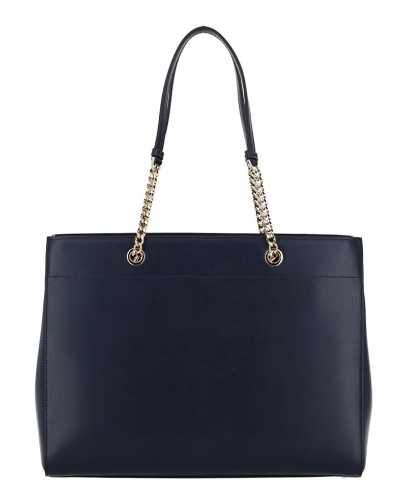 Ferragamo Vara Bow Smooth Leather Tote Navy