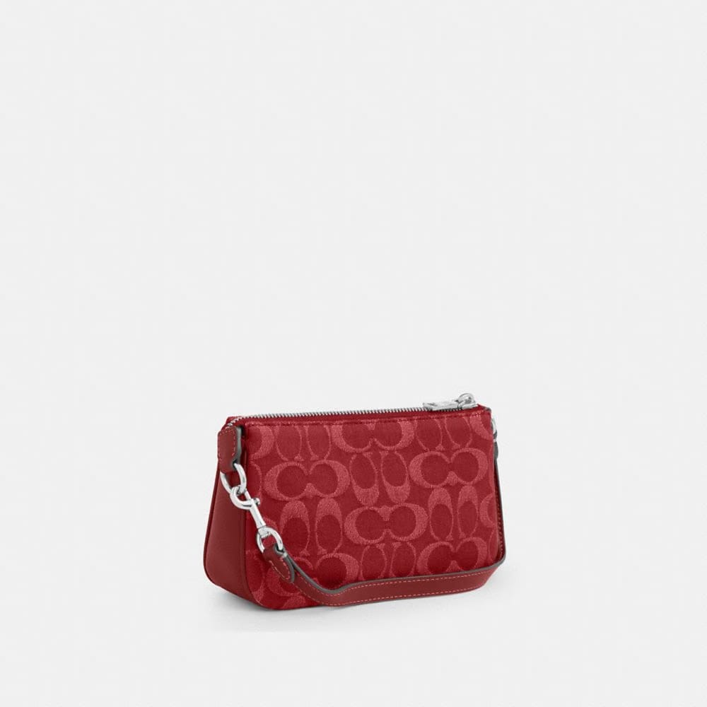 Coach Nolita 19 In Signature Denim Silver True Red