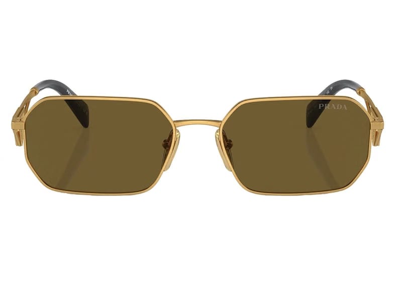 Prada Geometric Sunglasses Gold/Brown (SPRA51)