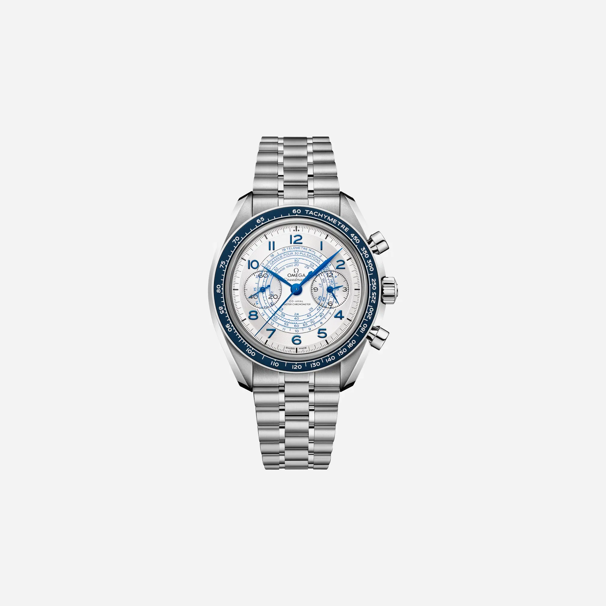 Omega Speedmaster Chronoscope Silver Dial Steel Strap Watch - 329.30.43.51.02.001
