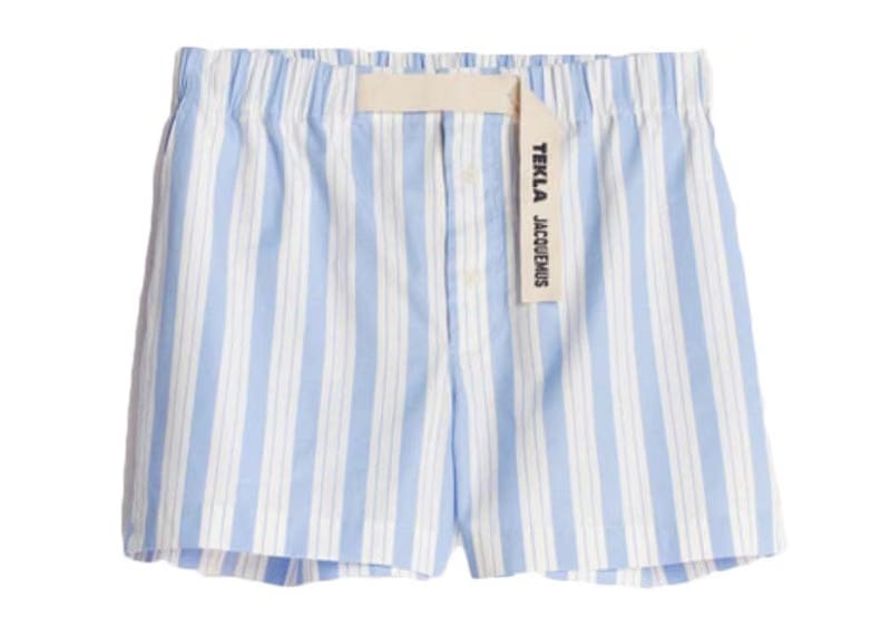 Jacquemus x Tekla Le Shorts Pyjama Blue White Stripe