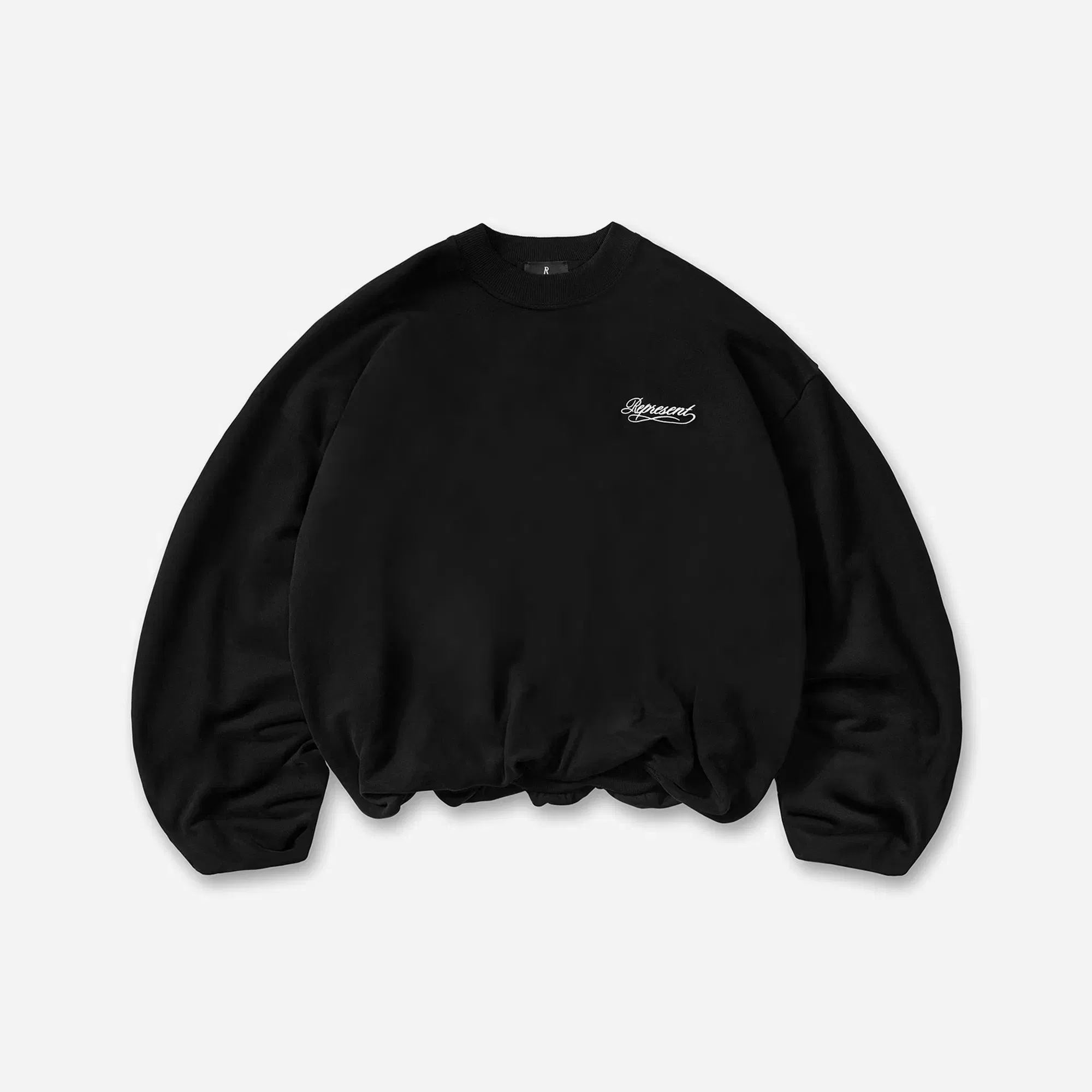 Represent Dual Layer Script Sweater Jet Black SS26