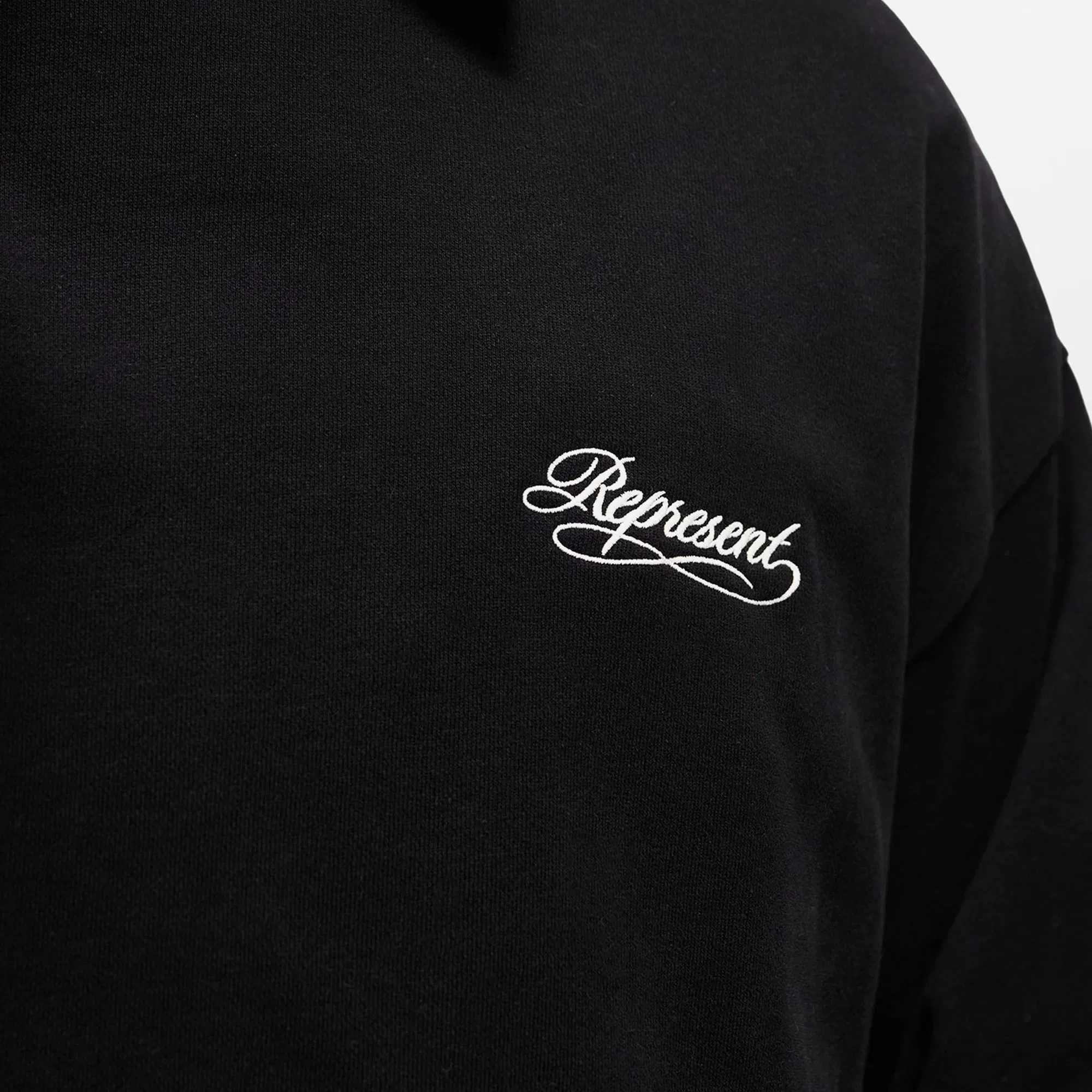 Represent Dual Layer Script Sweater Jet Black SS26