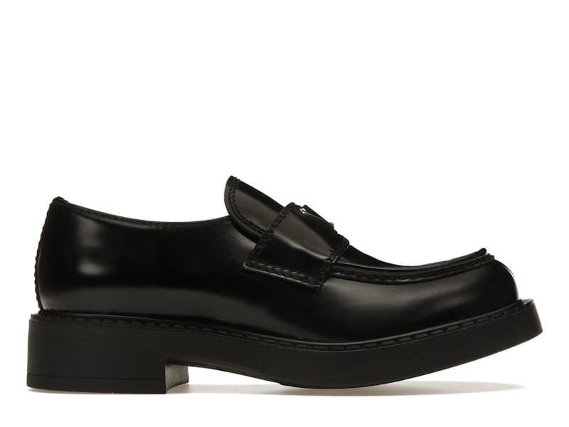 Prada 35mm Loafer Black Brushed Leather