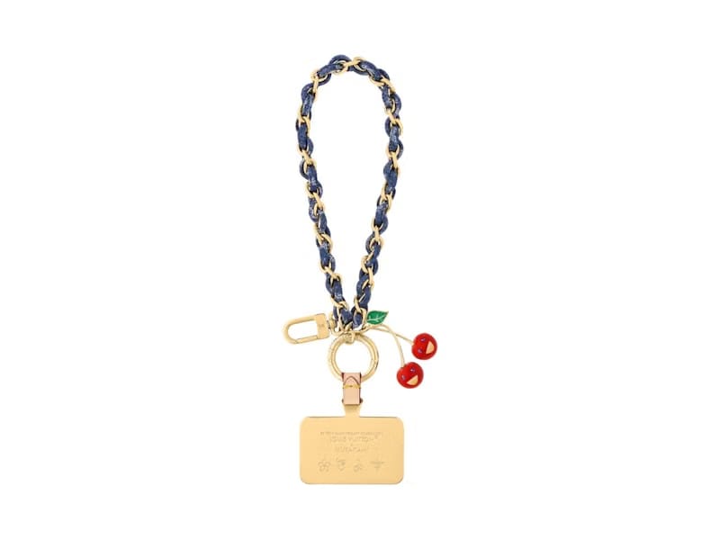 Louis Vuitton x Takashi Murakami Denim Cherry Phone Holder Denim Monogram