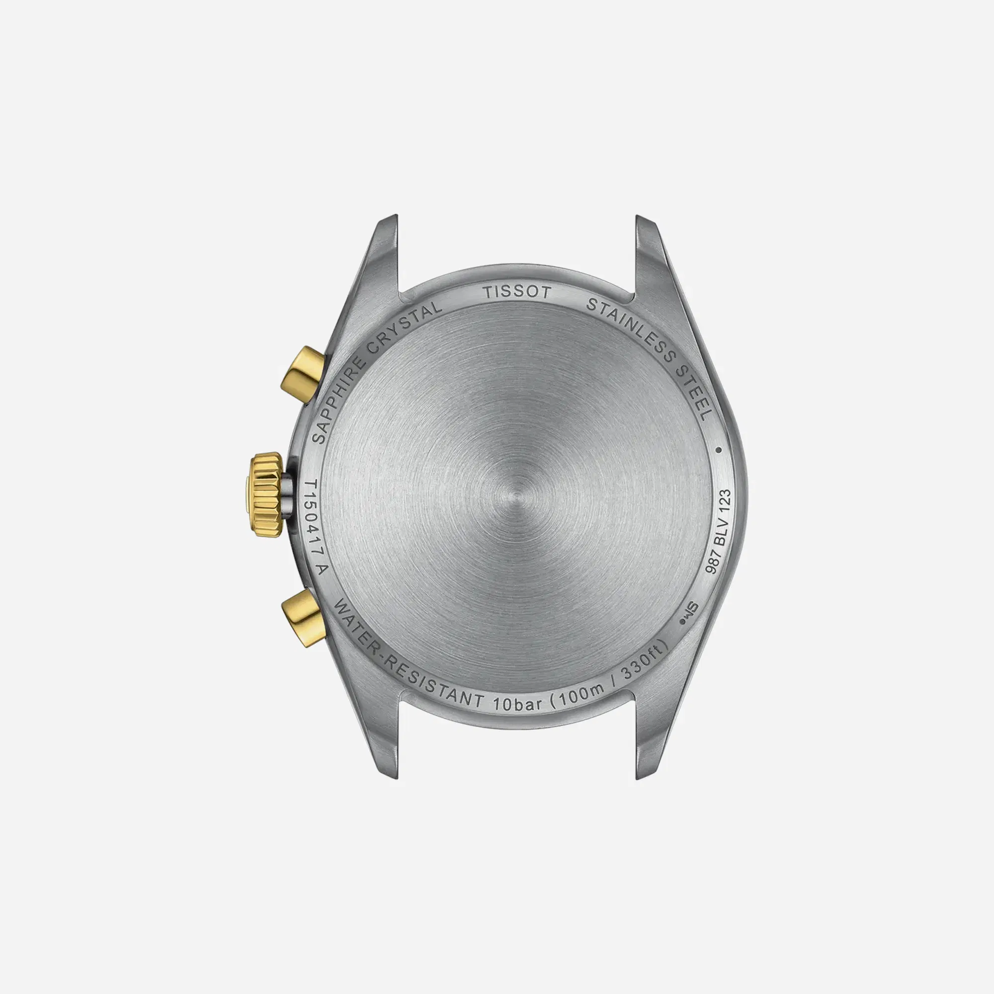 Tissot PR 100 Chronograph Silver Dial Silver & Yellow Gold Stainless Steel Yellow Gold PVD Strap Watch