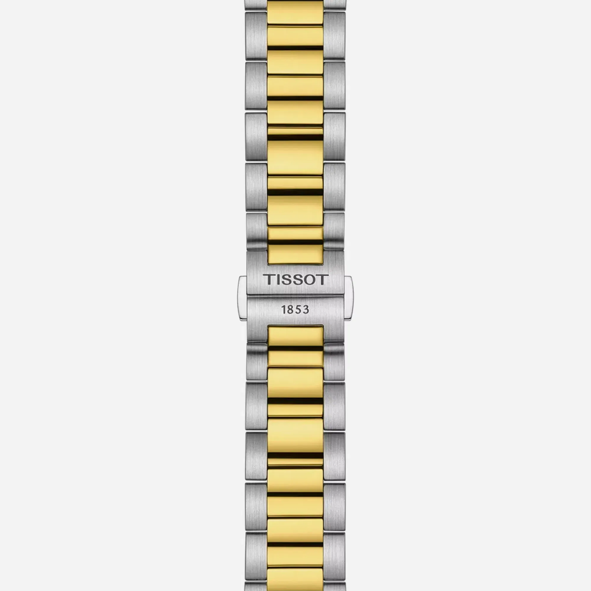 Tissot PR 100 Chronograph Silver Dial Silver & Yellow Gold Stainless Steel Yellow Gold PVD Strap Watch