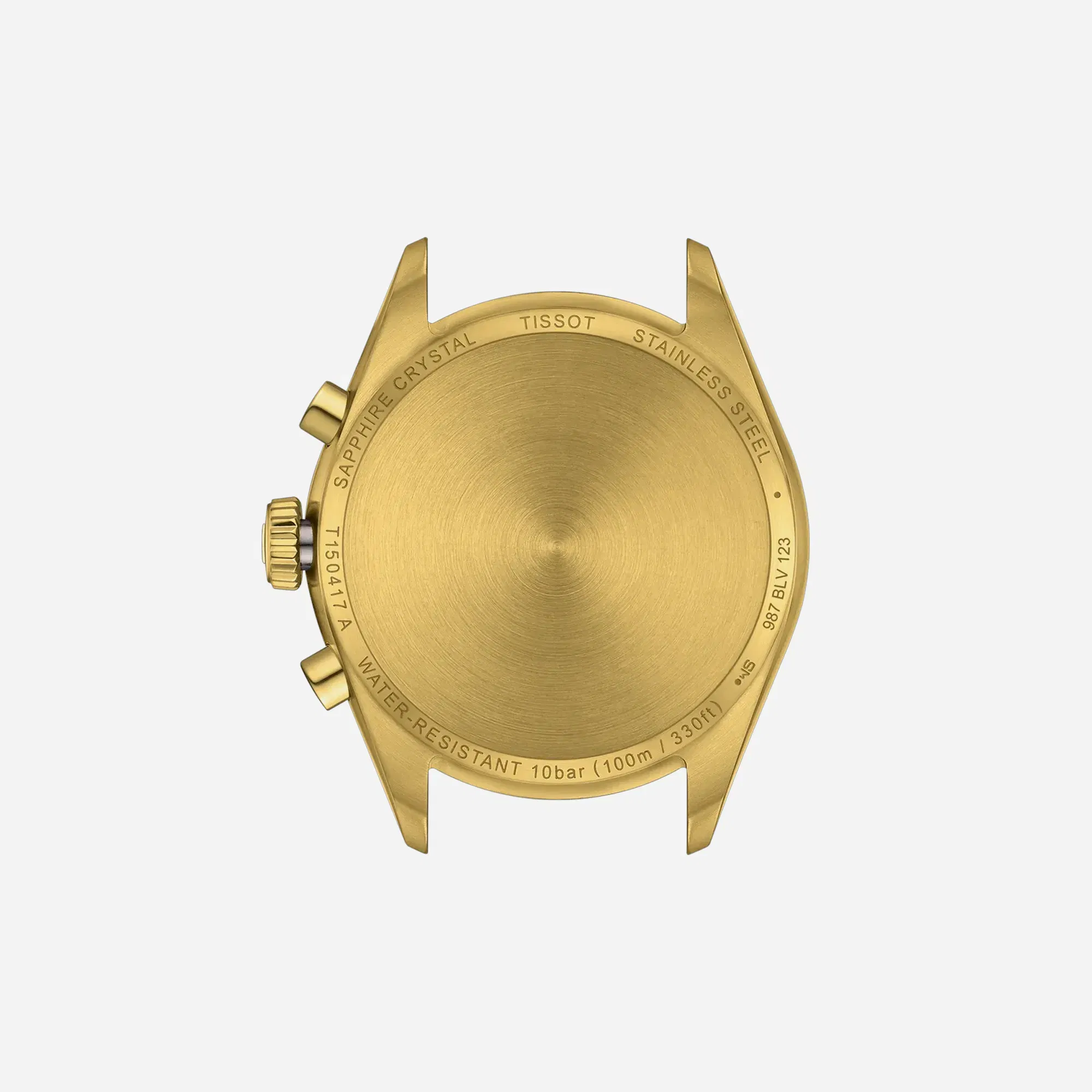 Tissot PR 100 Chronograph Silver Dial Yellow Gold Stainless Steel Yellow Gold PVD Strap Watch
