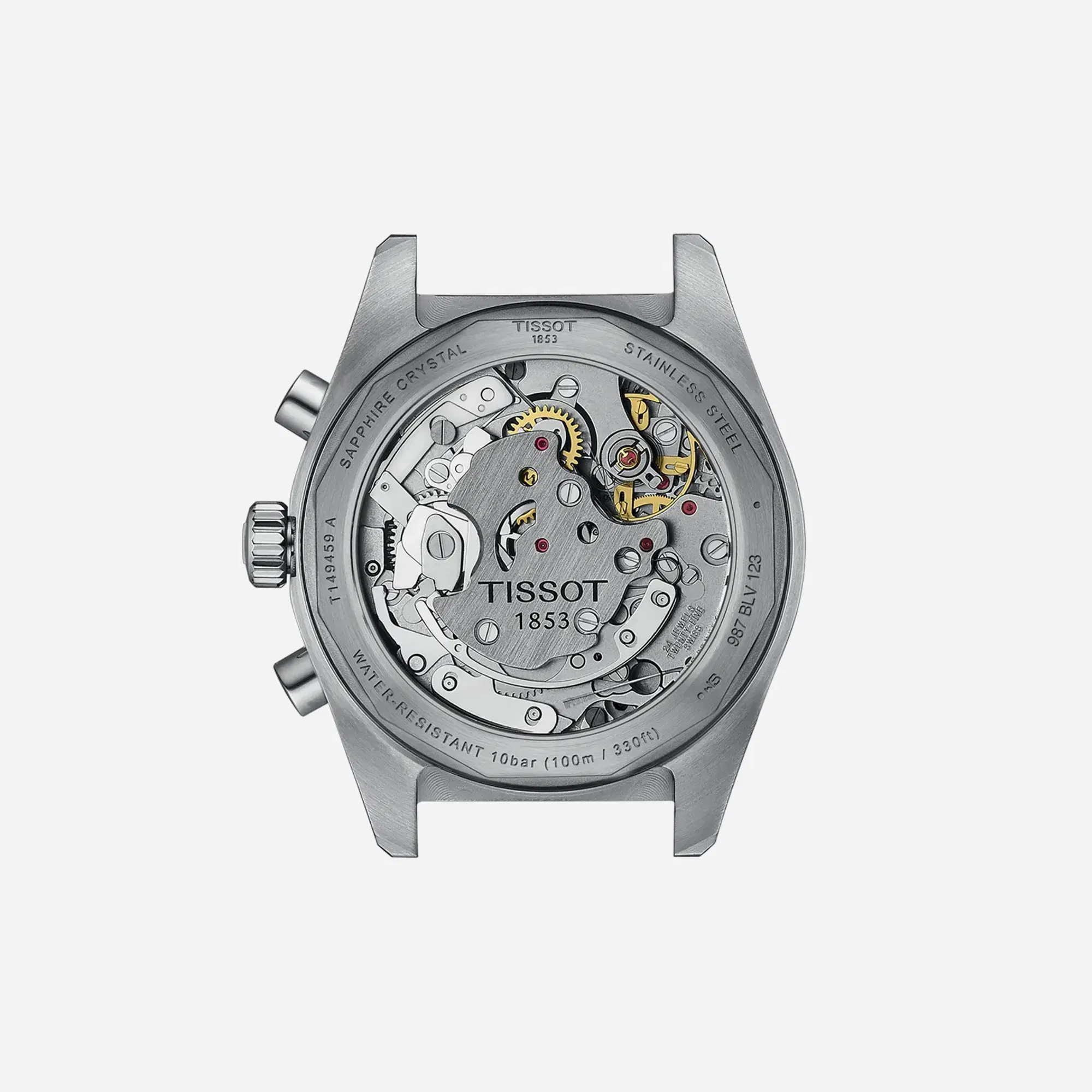 Tissot PR516 Mechanical Chronograph Black Dial Silver Stainless Steel Watch