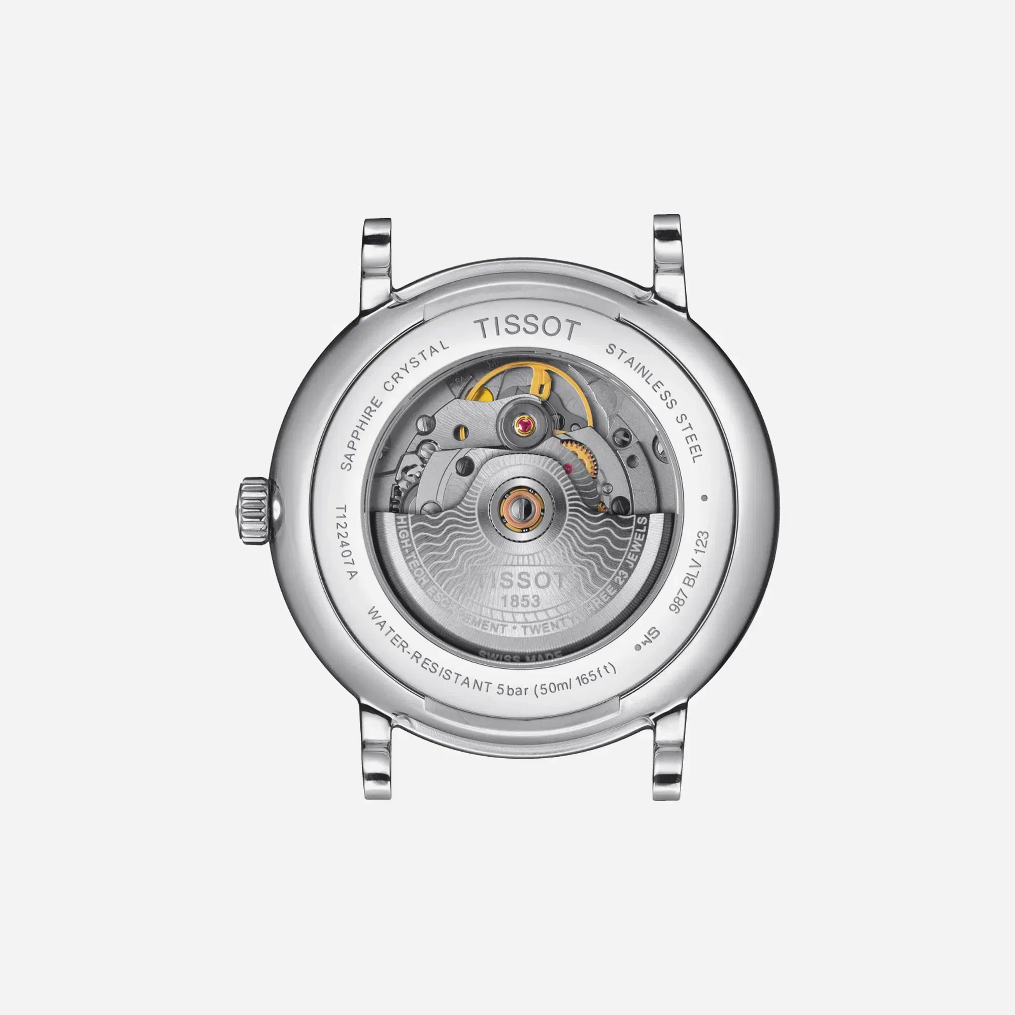 Tissot Carson Premium Powermatic 80 Automatic Dial Silver & Rose Gold Stainless Steel Rose Gold PVD Strap Watch