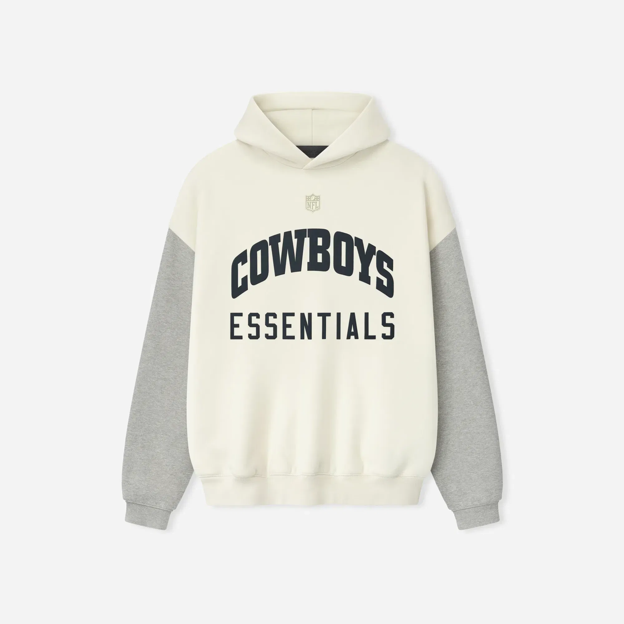 Fear Of God Essentials Cowboys Sport Hoodie Cream Concrete Heather