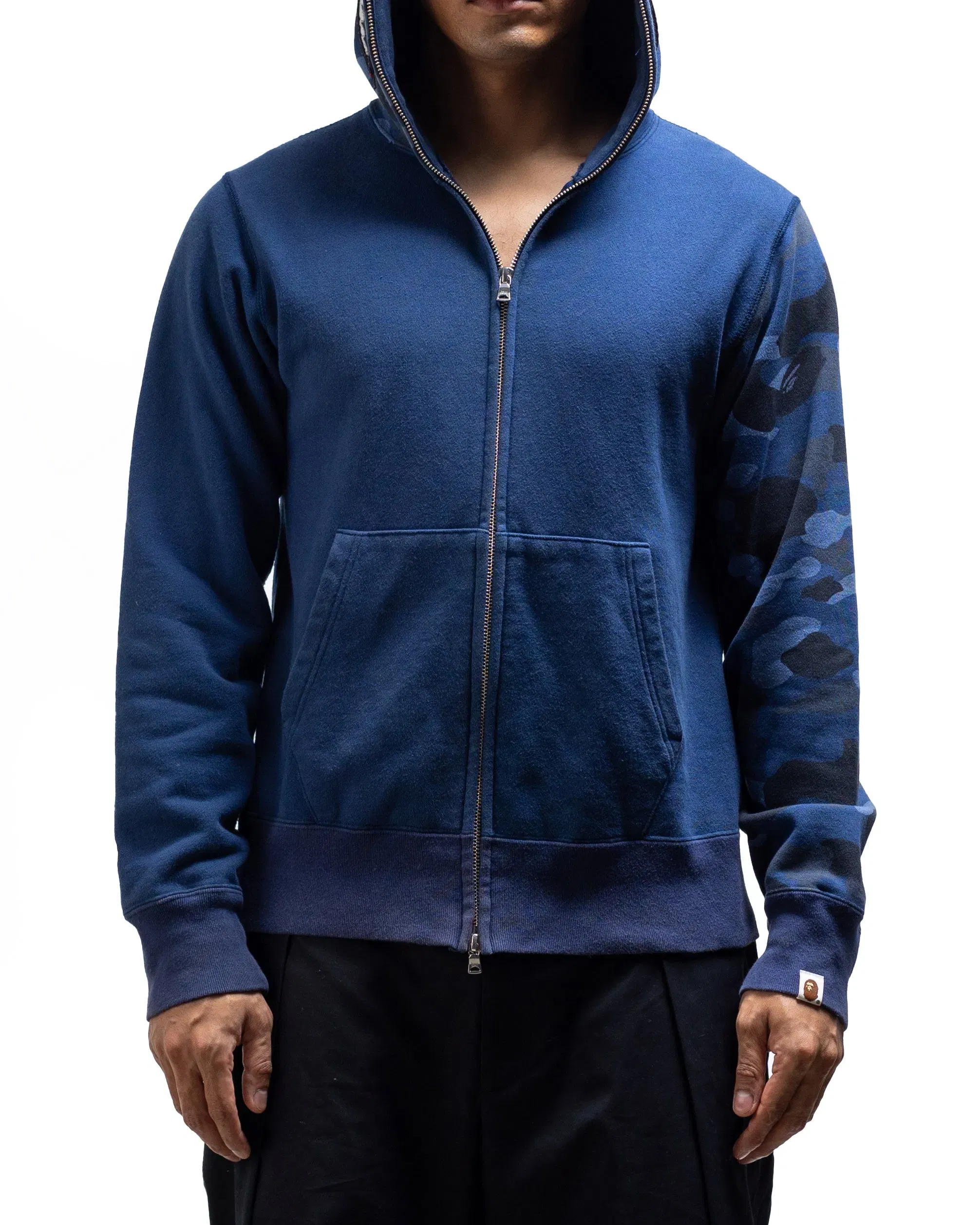 Bape Zip Up Hoodie (Blue) (M)