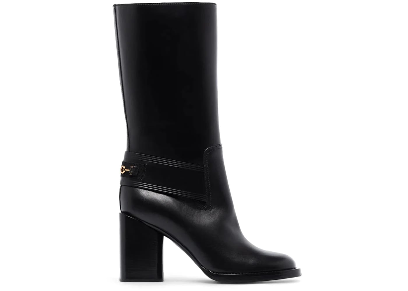 Ferragamo Gancio Horsebit 85mm Boots Black (Women's)