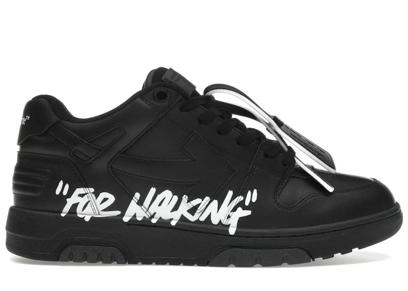 OFF-WHITE Out Of Office OOO Low Tops For Walking Black White