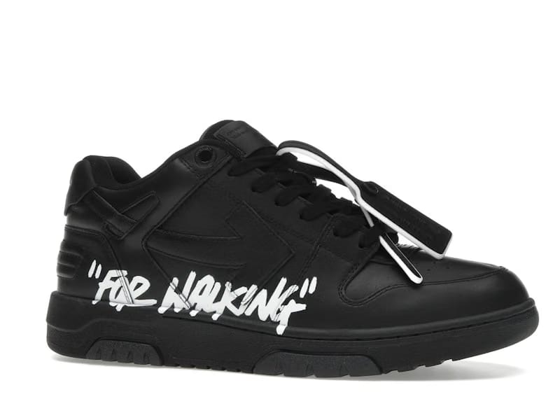 OFF-WHITE Out Of Office OOO Low Tops For Walking Black White