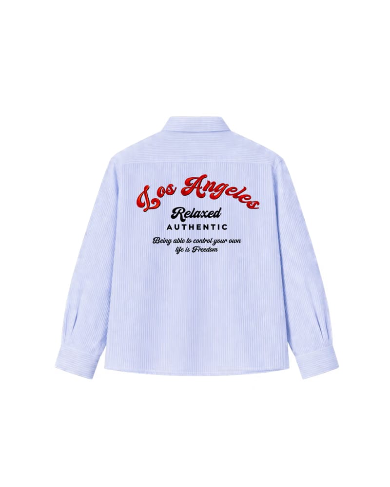 LOS ANGELES STRIPED SHIRT - SKY BLUE