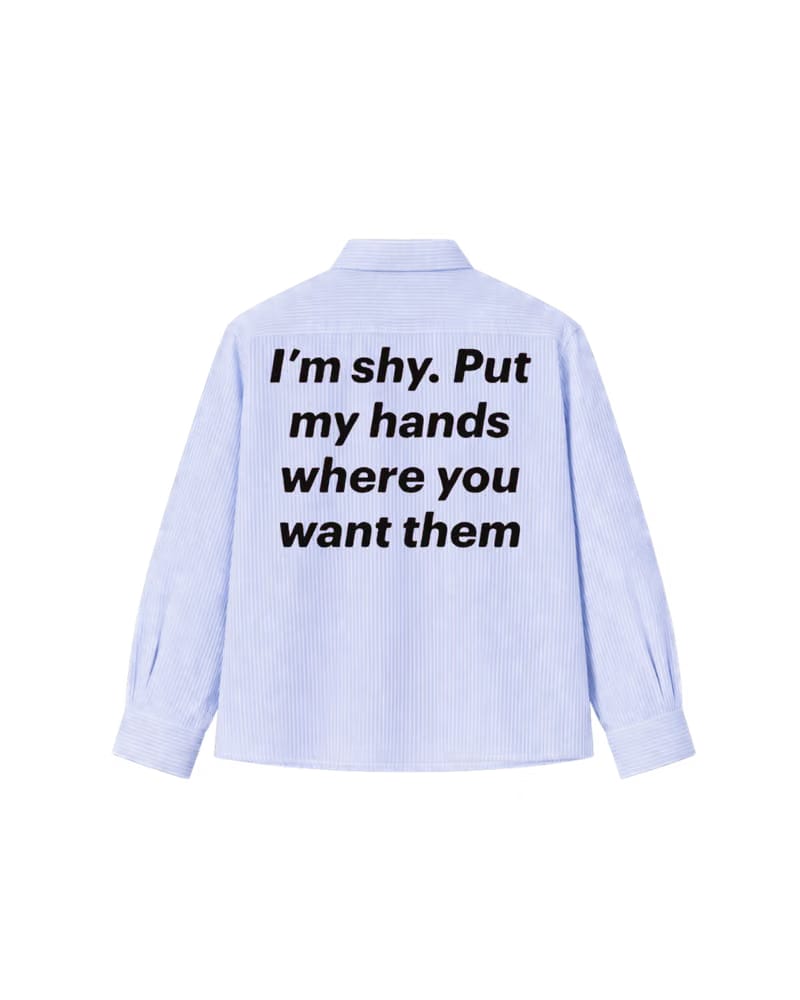 SHY ENERGY STRIPED SHIRT - SKY BLUE
