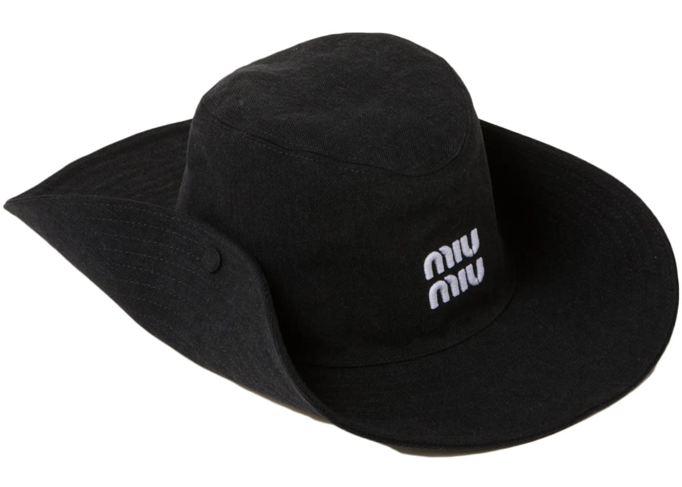Miu Miu Denim Cowboy Hat Black/White