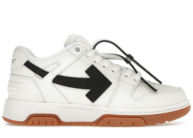 OFF-WHITE Out Of Office OOO Low Tops White Black Gum