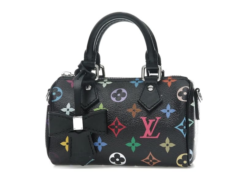Louis Vuitton x Takashi Murakami Nano Speedy Black Multicolored