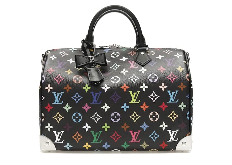 Louis Vuitton x Takashi Murakami Speedy Soft 30 Black Multicolored
