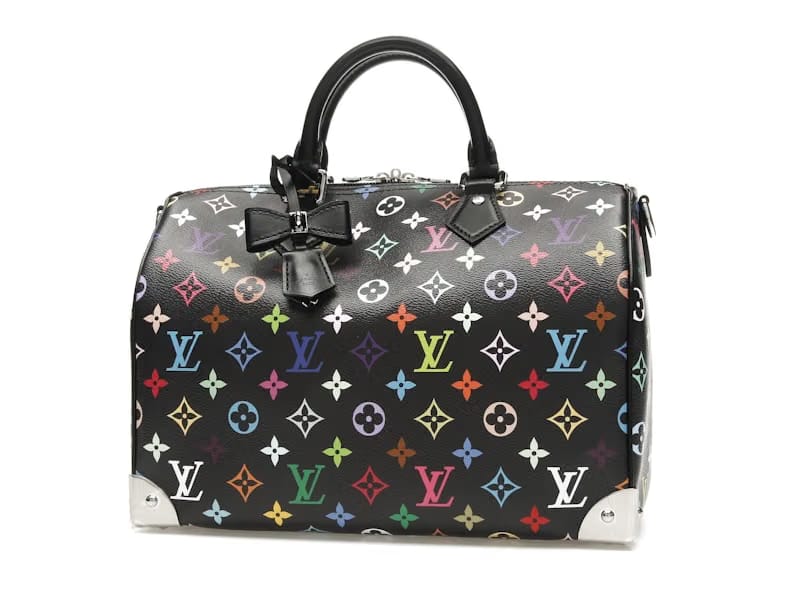 Louis Vuitton x Takashi Murakami Speedy Soft 30 Black Multicolored