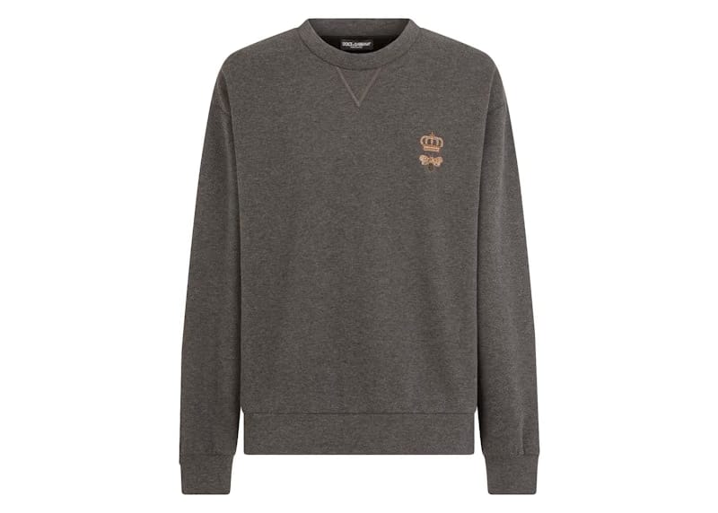 Dolce & Gabbana Bee Embroidered Cotton Blend Sweatshirt Red