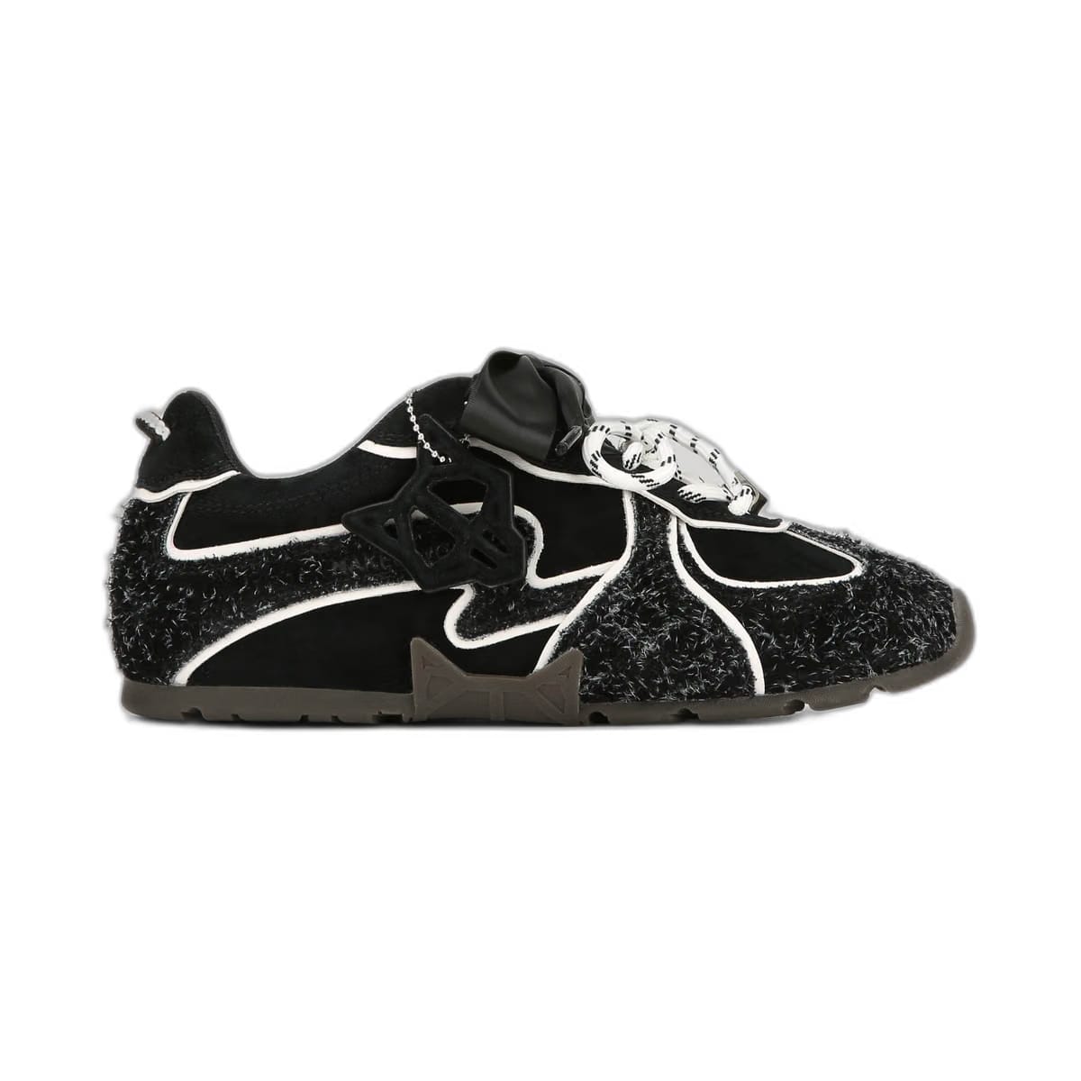Adored Black Hairy Suede