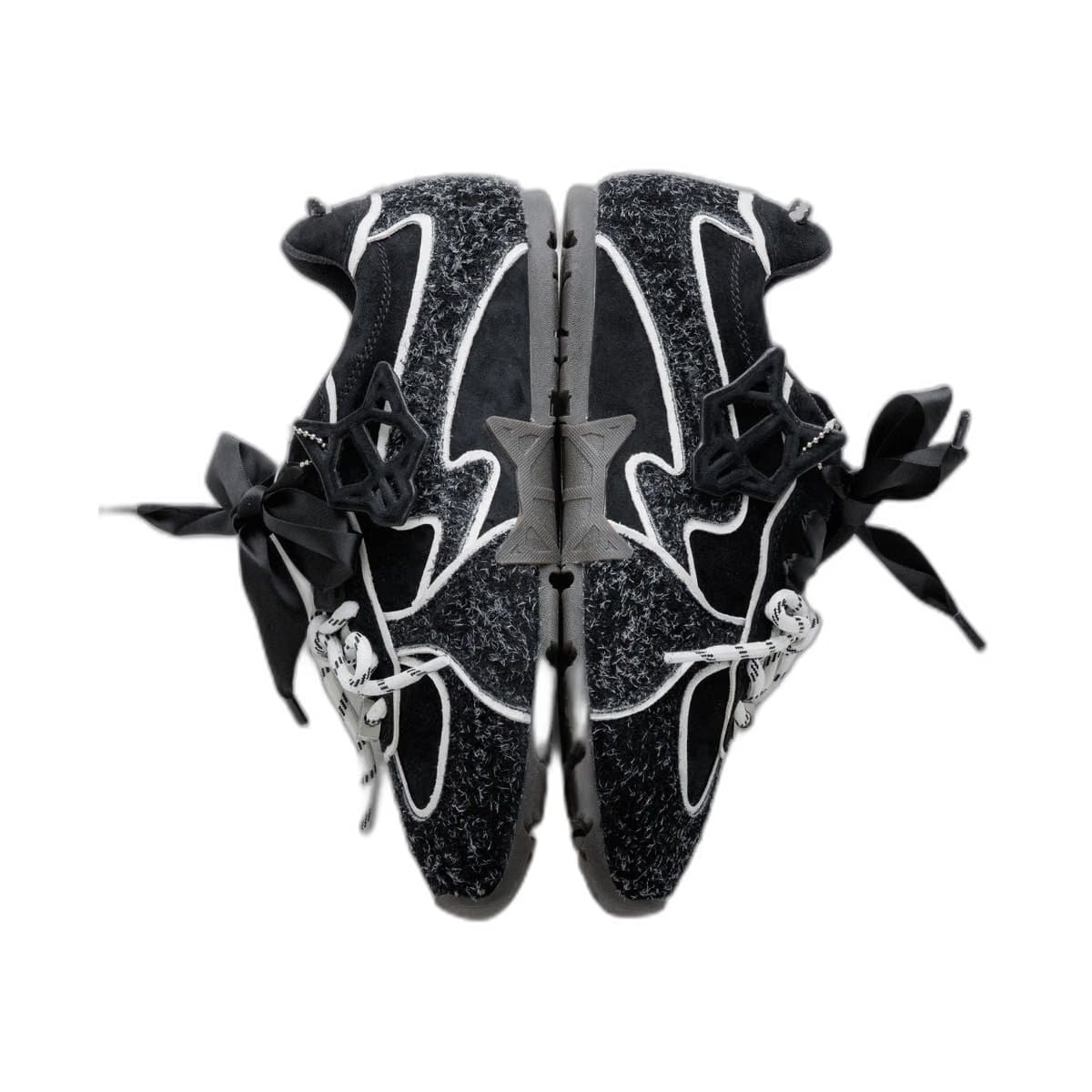Adored Black Hairy Suede