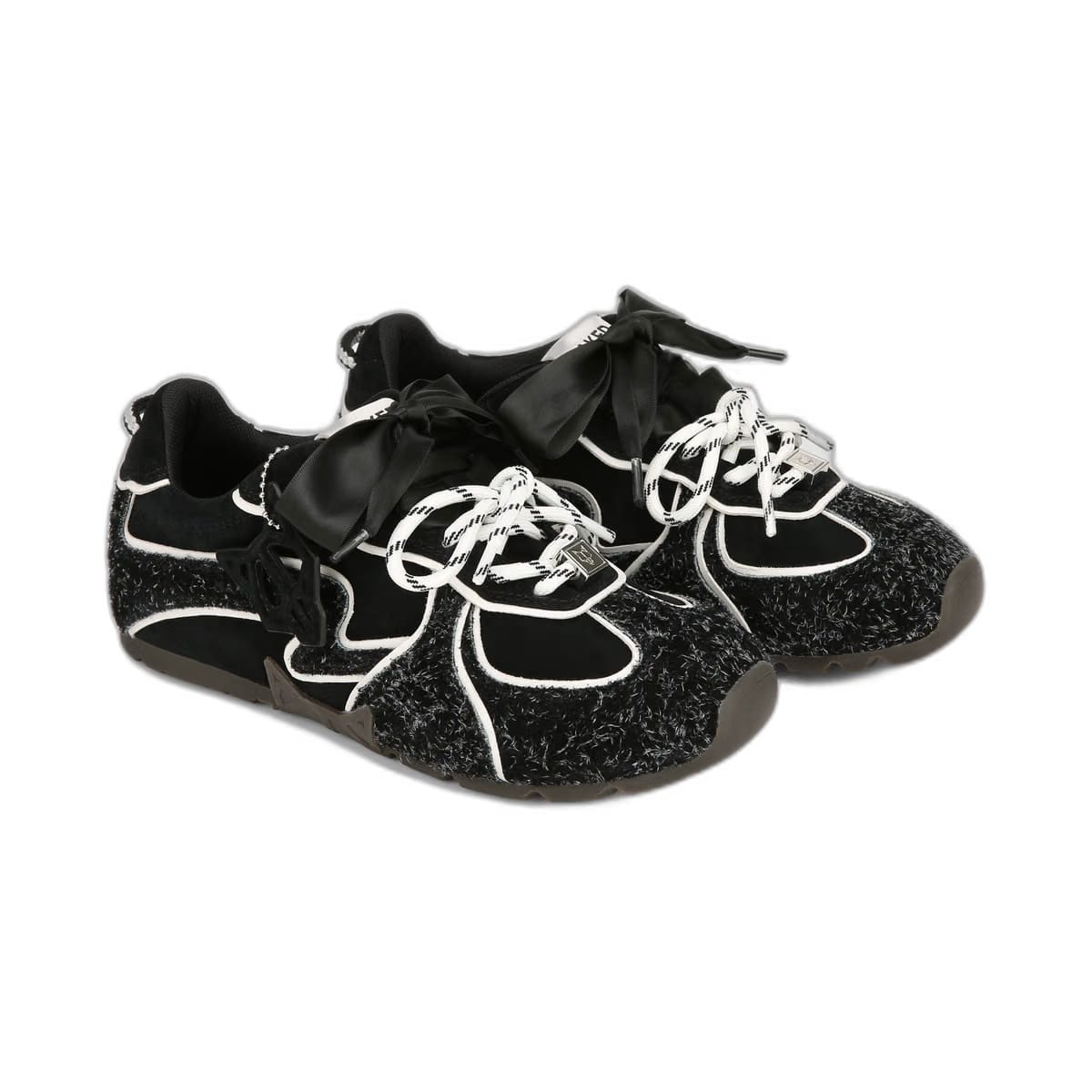 Adored Black Hairy Suede