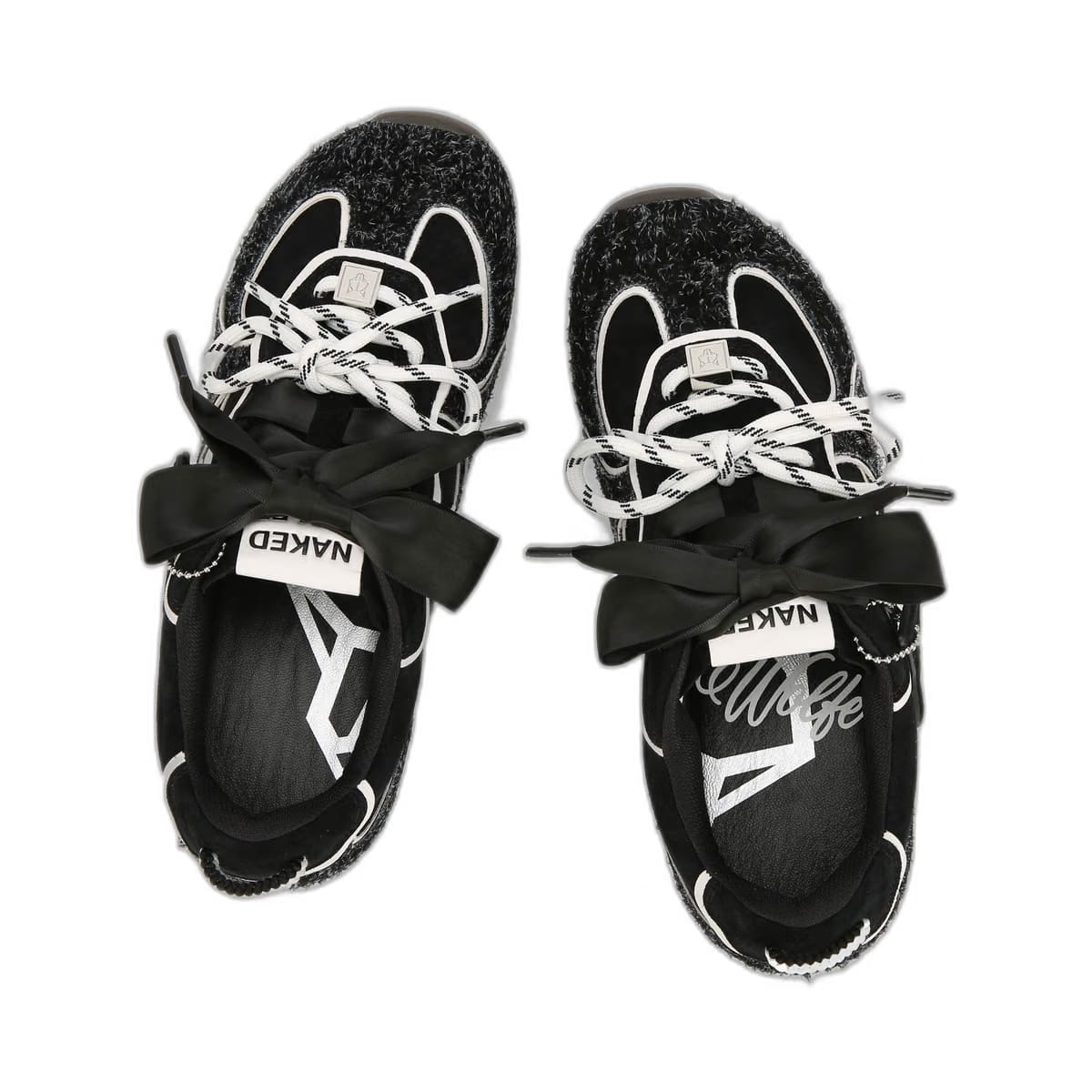 Adored Black Hairy Suede