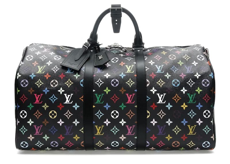 Louis Vuitton x Takashi Murakami Keepall Bandouliere 50 Black Multicolored
