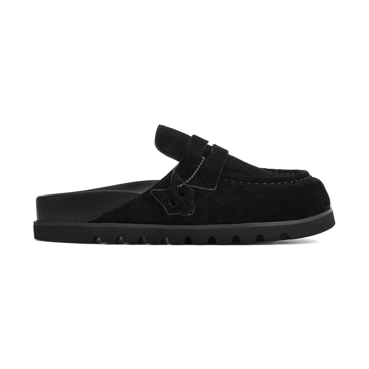 Cordless Black Hairy Cow Suede