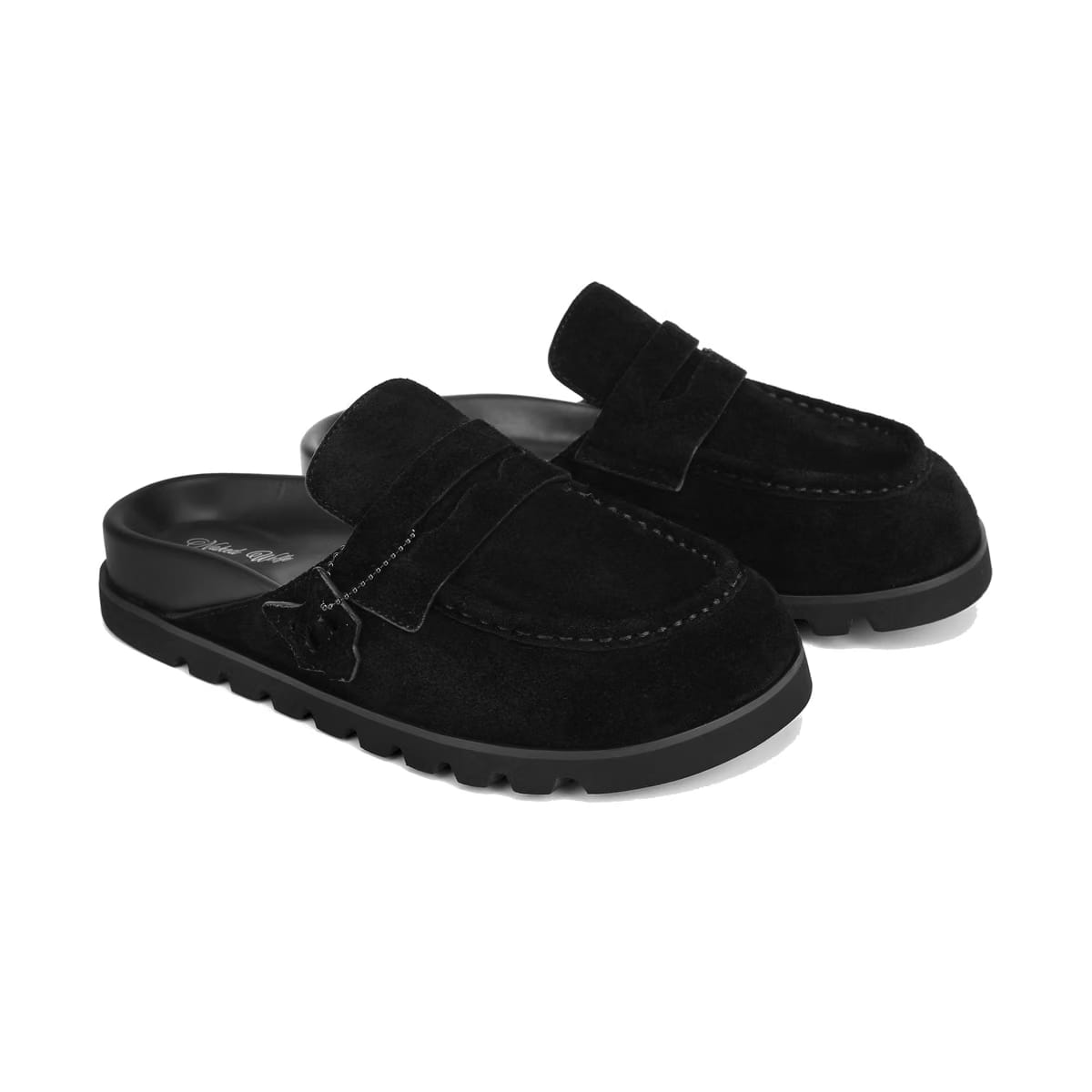 Cordless Black Hairy Cow Suede