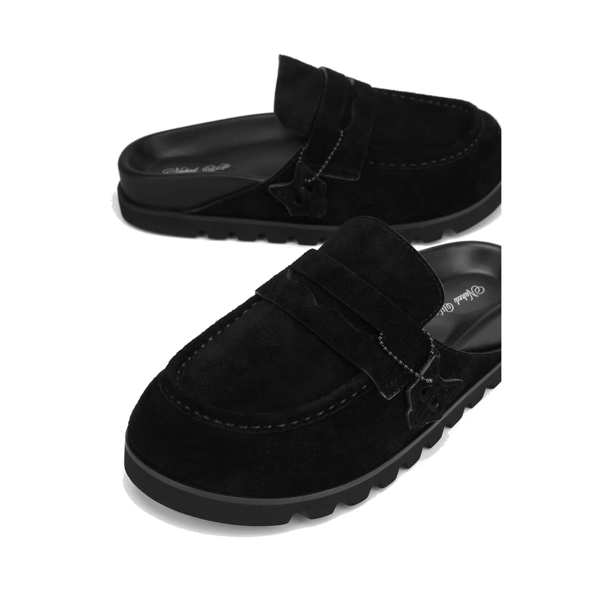 Cordless Black Hairy Cow Suede