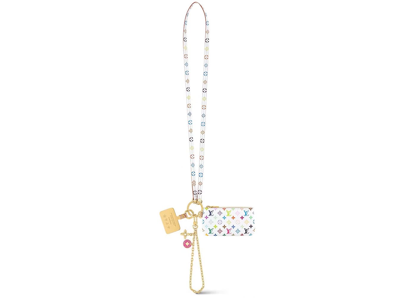 Louis Vuitton x Takashi Murakami Phone Holder White Multicolored