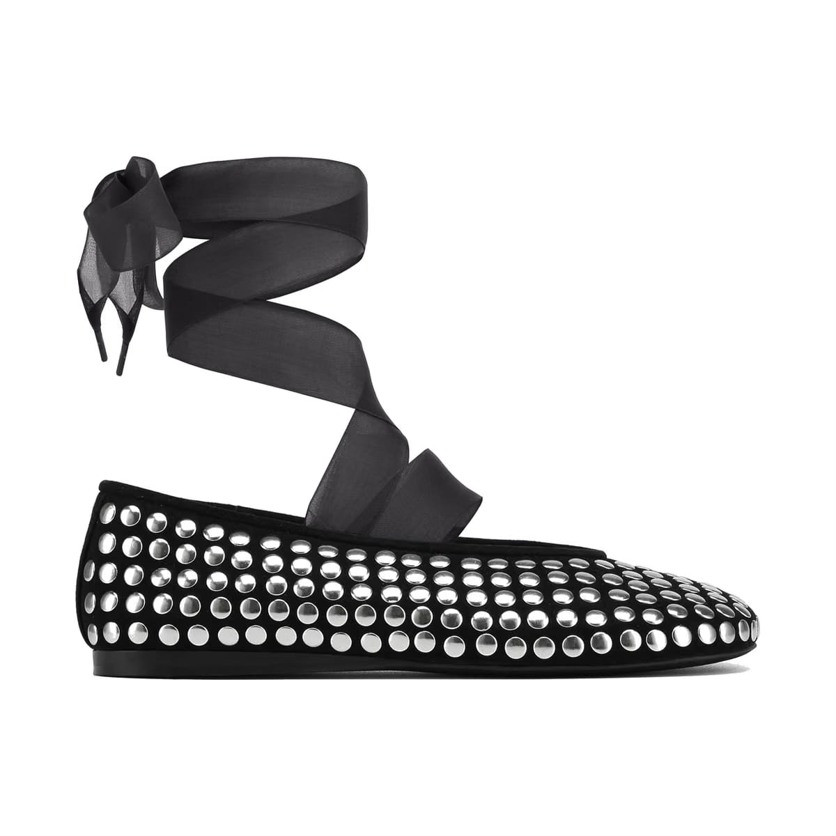 Purr Black Studded Suede
