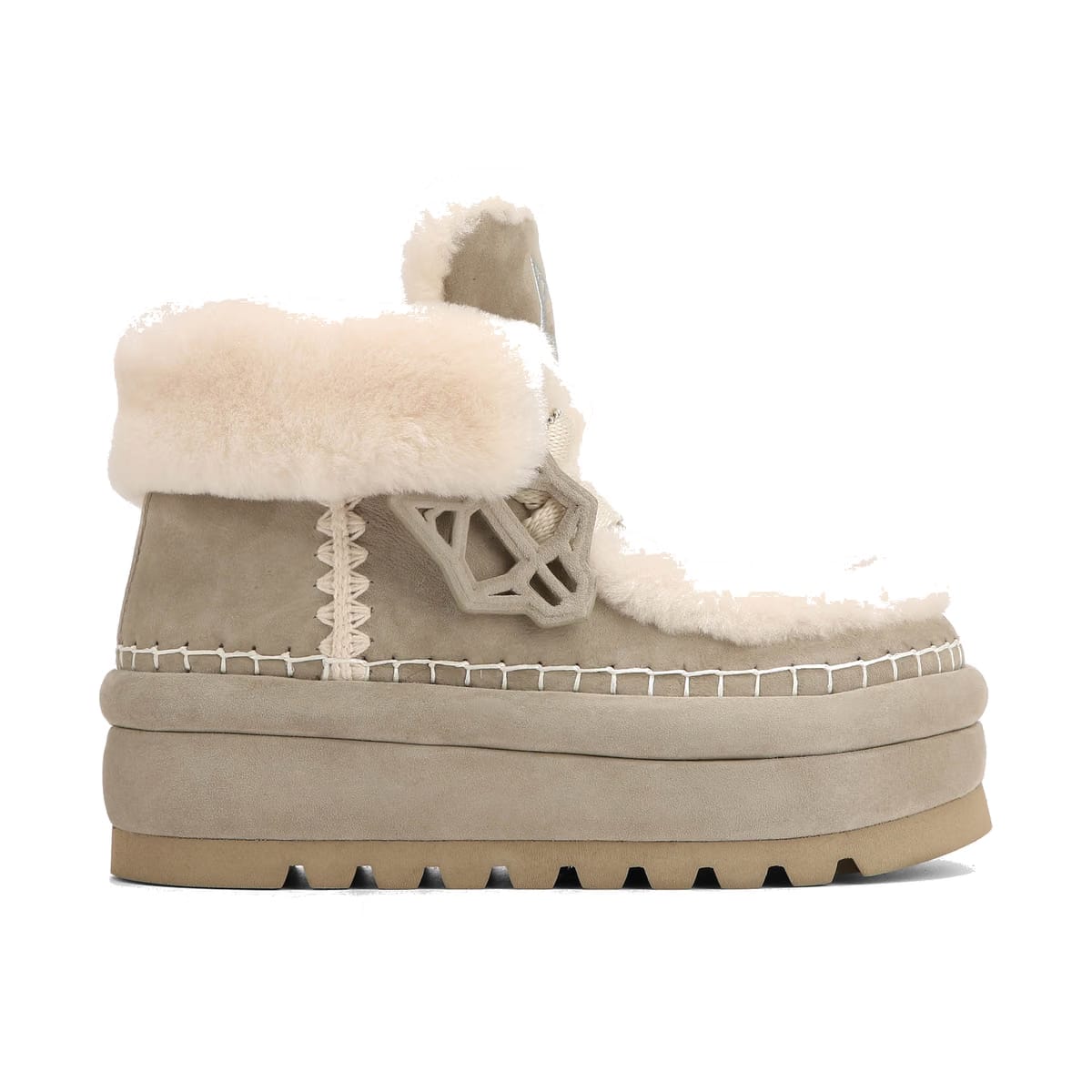 Bambi Yetti Stone Suede